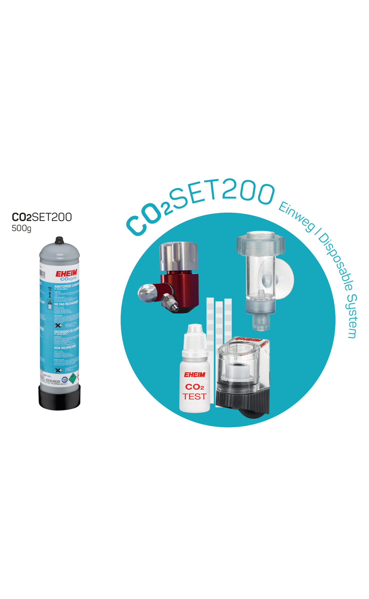 Set completo de CO2 de 500g desechable EHEIM CO2 SET 200 detalle 2