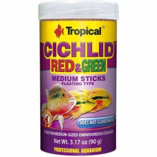 Tropical Cichlid Red & Green Medium Sticks